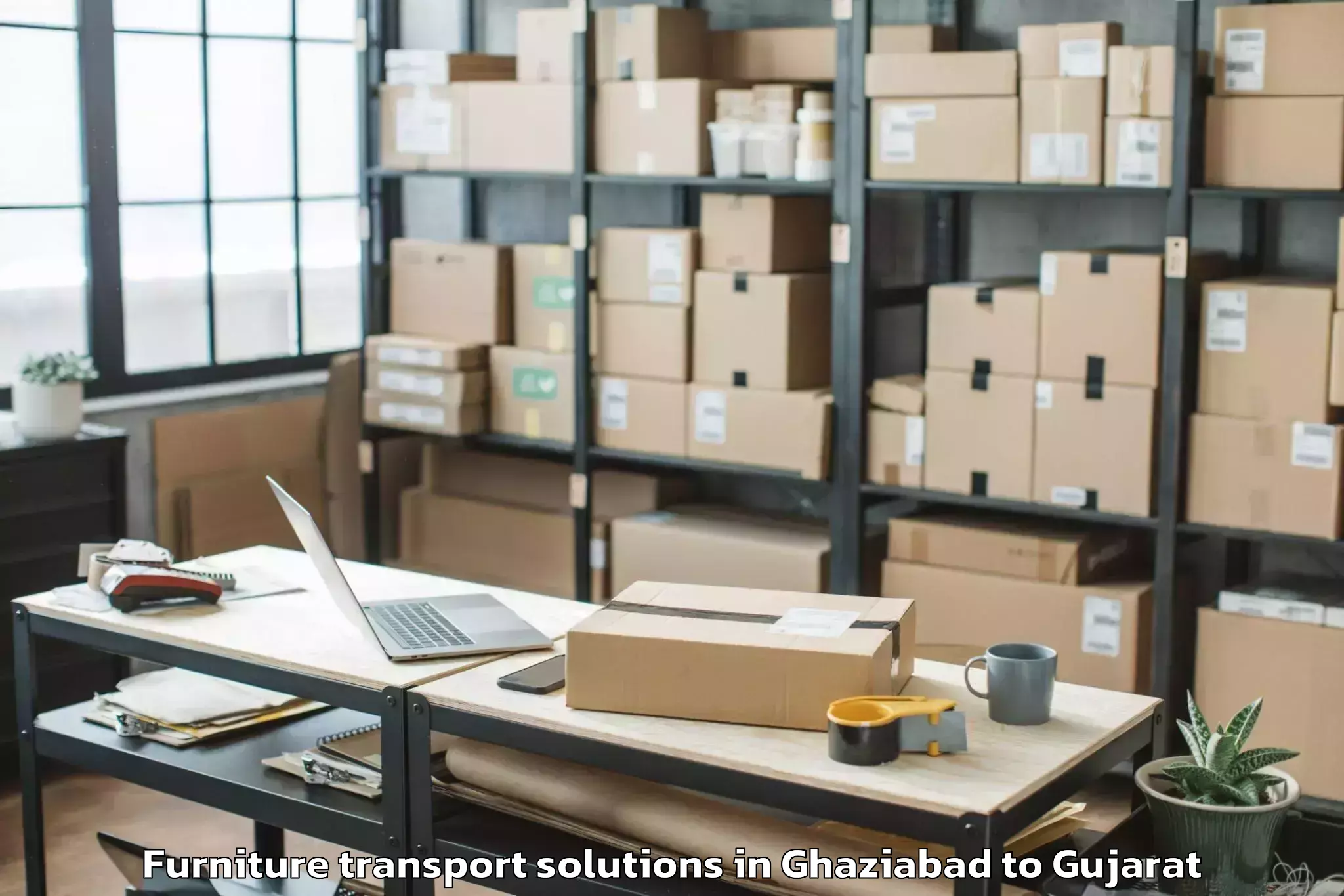 Expert Ghaziabad to Sayla Furniture Transport Solutions